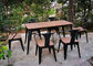 بسيطة الحديثة الصلبة خشبية الأثاث في الهواء الطلق شرفة الجدول كرسي مجموعة للترفيه مقهى بار المزود